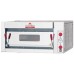 Forno Pizzeria 4 Pizze a 1 Camera Elettrico, Piano in Refrattario con Frontale Inox